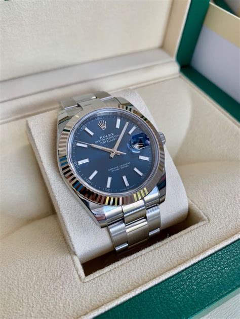 rolex date time 41 blue face